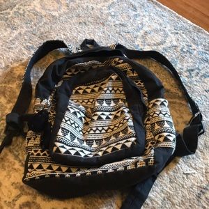 Black and white backpack